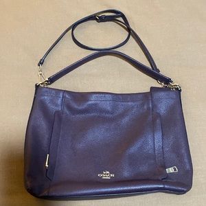 GORGEOUS! Burgundy leather cross body Coach purse